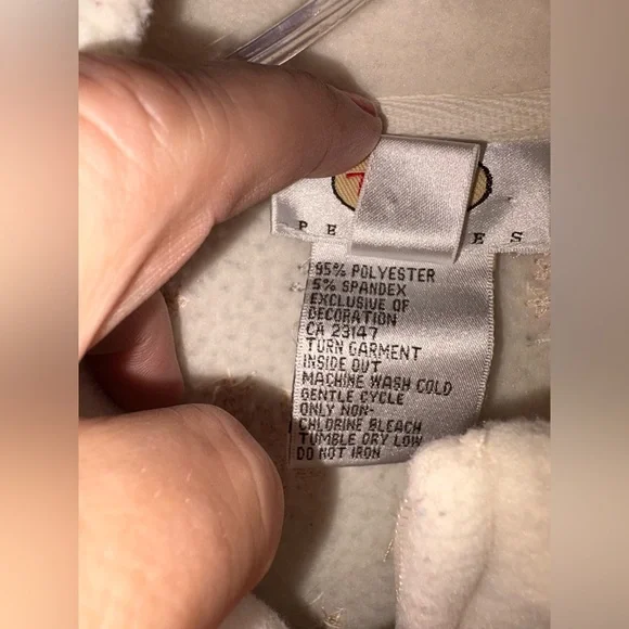 Talbots Cream Fleece Jacket - Picture 3 of 4